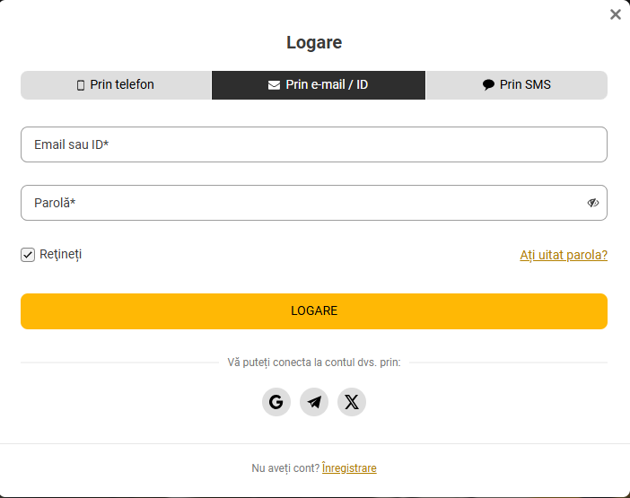 autentificare prin e-mail Melbet